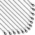 24 Pcs Necklace Chains Bulk,Black Chains for Jewelry Making