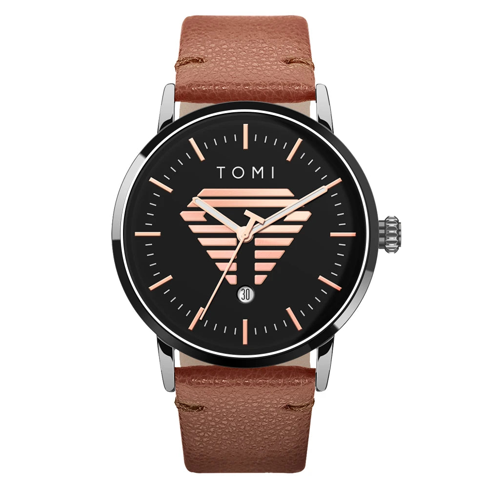 Men'S Watch Minimalist Casual Business Quartz Watch Luxury Fashion Men'S Leather Quartz Watch Clock Gift