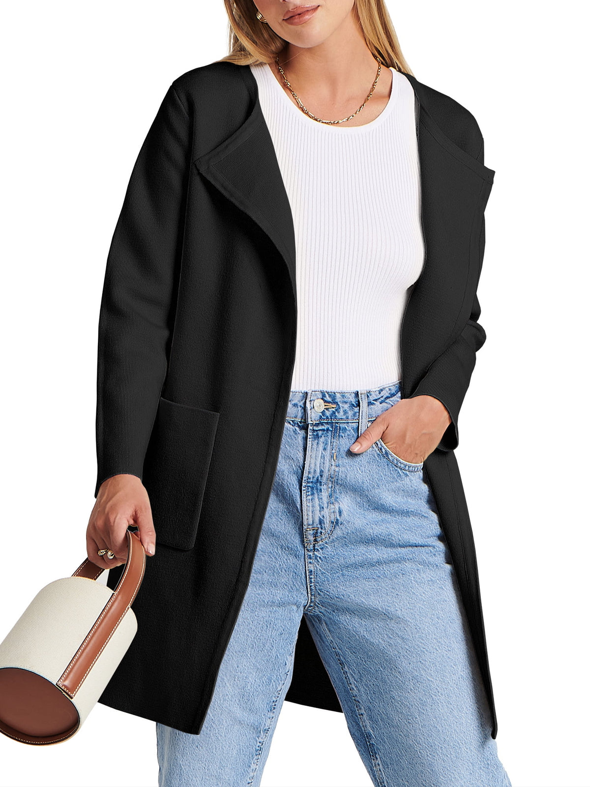 Womens Fall Jackets Oversized Trench Coat Open Front Coatigan Long Cardigan Sweater Clothing