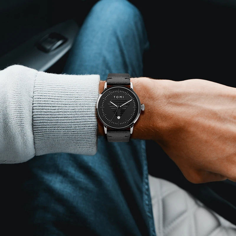 Men'S Watch Minimalist Casual Business Quartz Watch Luxury Fashion Men'S Leather Quartz Watch Clock Gift