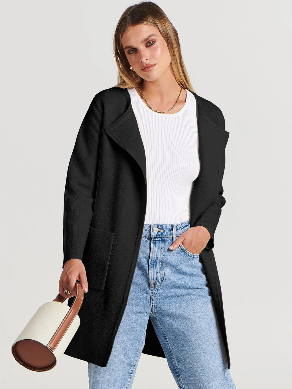 Womens Fall Jackets Oversized Trench Coat Open Front Casual Long Cardigan Sweater Clothing