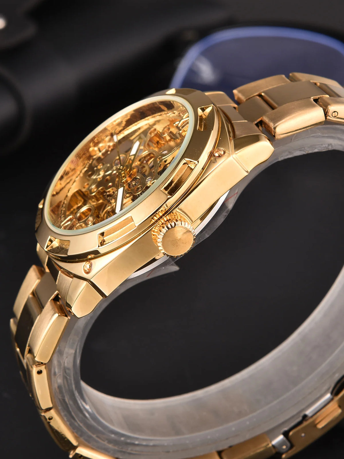 Men Automatic Watch Luxury Mechanical Watches Waterproof Skeleton Wholesale Stainless Steel Gift Watch