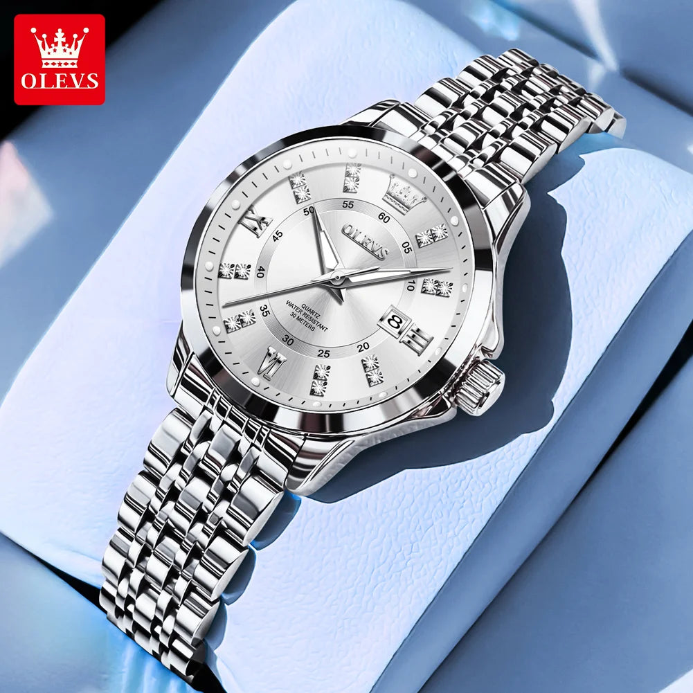 3620 Women Watch Luxury Brand Diamond Quartz Watch Fashion Automatic Calendar Waterproof Women Watch Bracelet Set Reloj