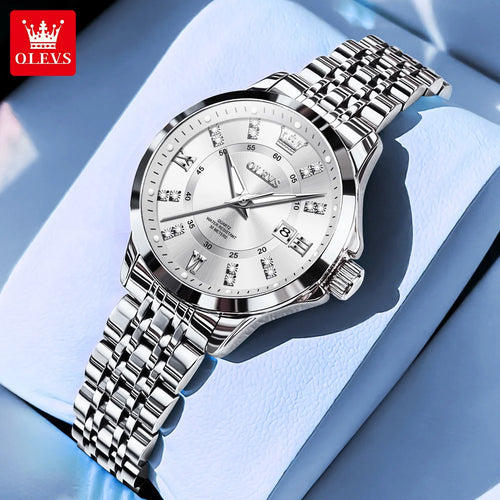 3620 Women Watch Luxury Brand Diamond Quartz Watch Fashion Automatic Calendar Waterproof Women Watch Bracelet Set Reloj