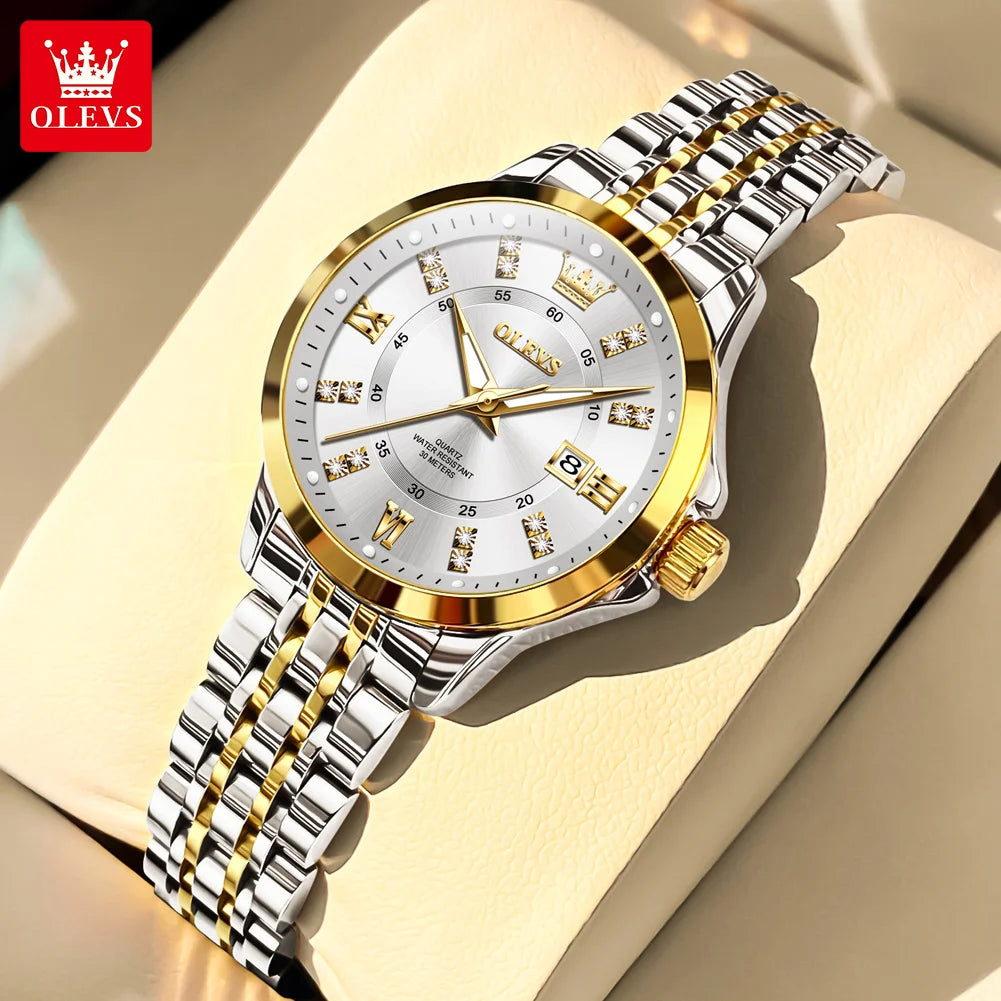 3620 Women Watch Luxury Brand Diamond Quartz Watch Fashion Automatic Calendar Waterproof Women Watch Bracelet Set Reloj