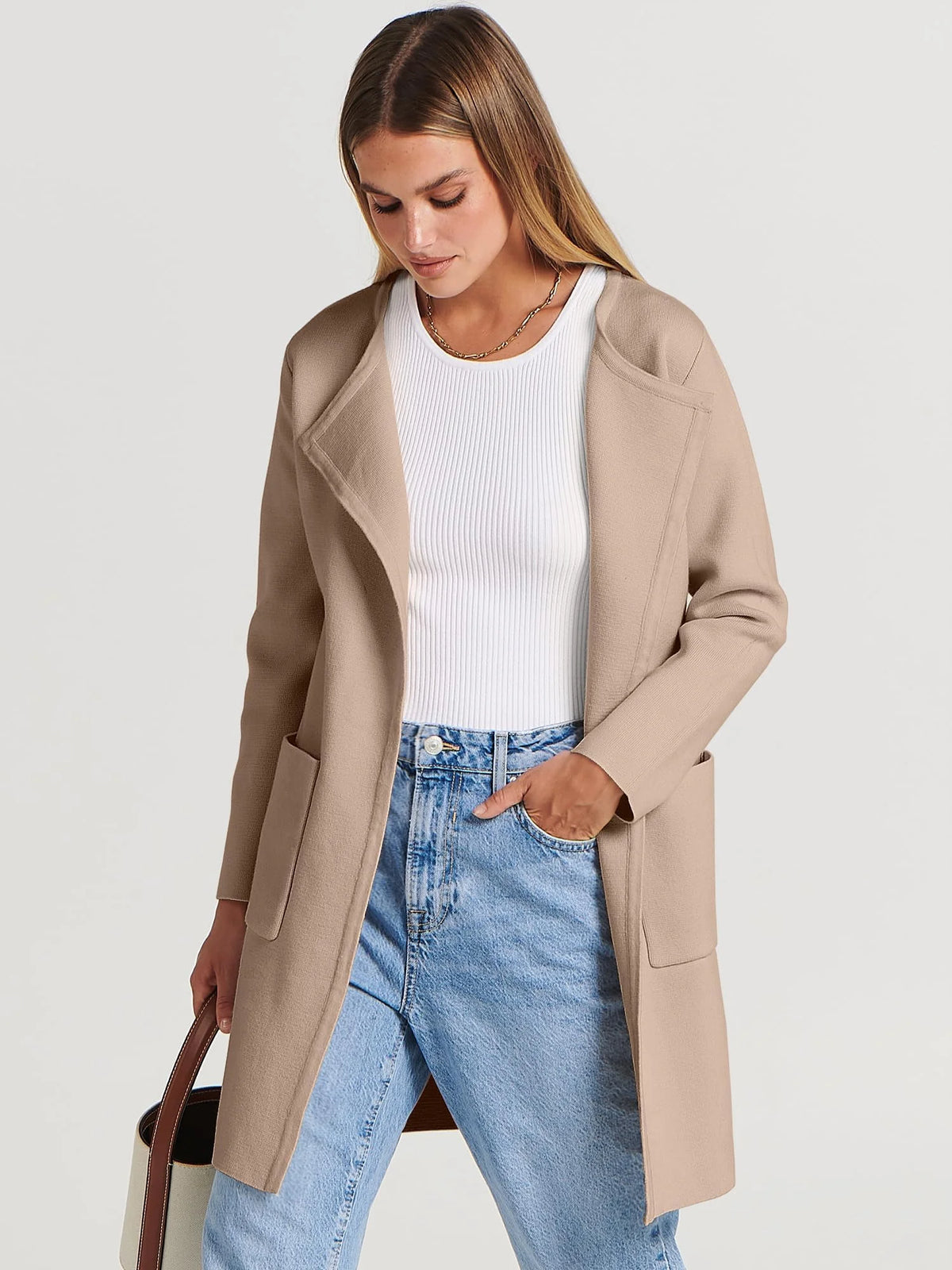 Womens Fall Jackets Oversized Trench Coat Open Front Casual Long Cardigan Sweater Clothing