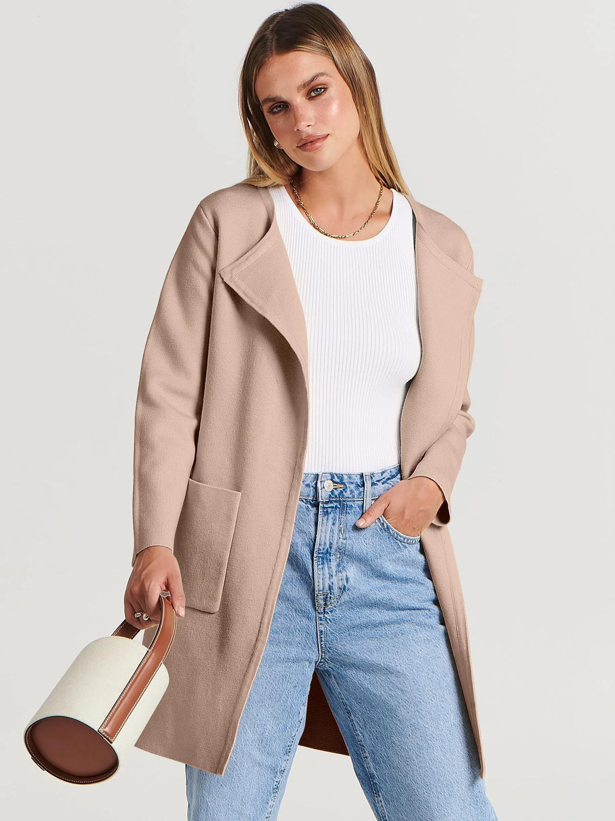 Womens Fall Jackets Oversized Trench Coat Open Front Casual Long Cardigan Sweater Clothing