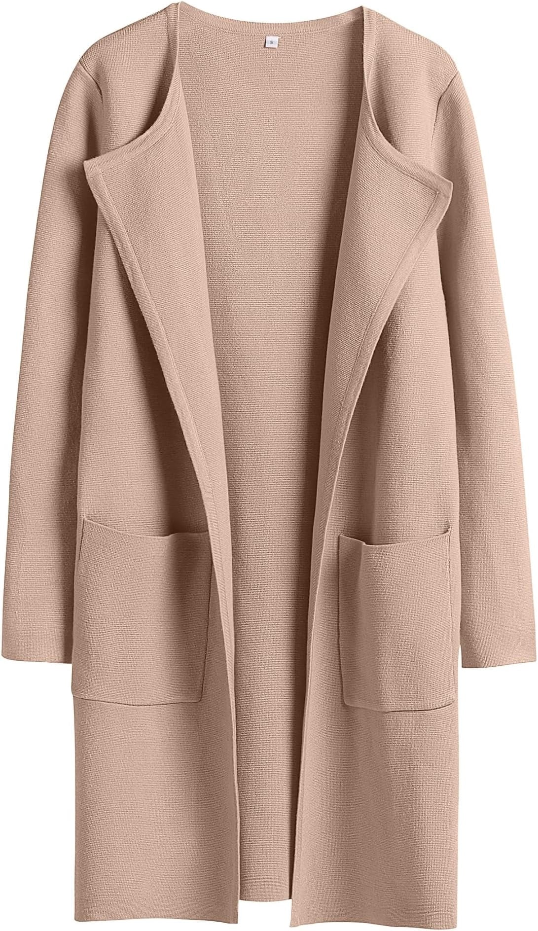 Womens Fall Jackets Oversized Trench Coat Open Front Casual Long Cardigan Sweater Clothing