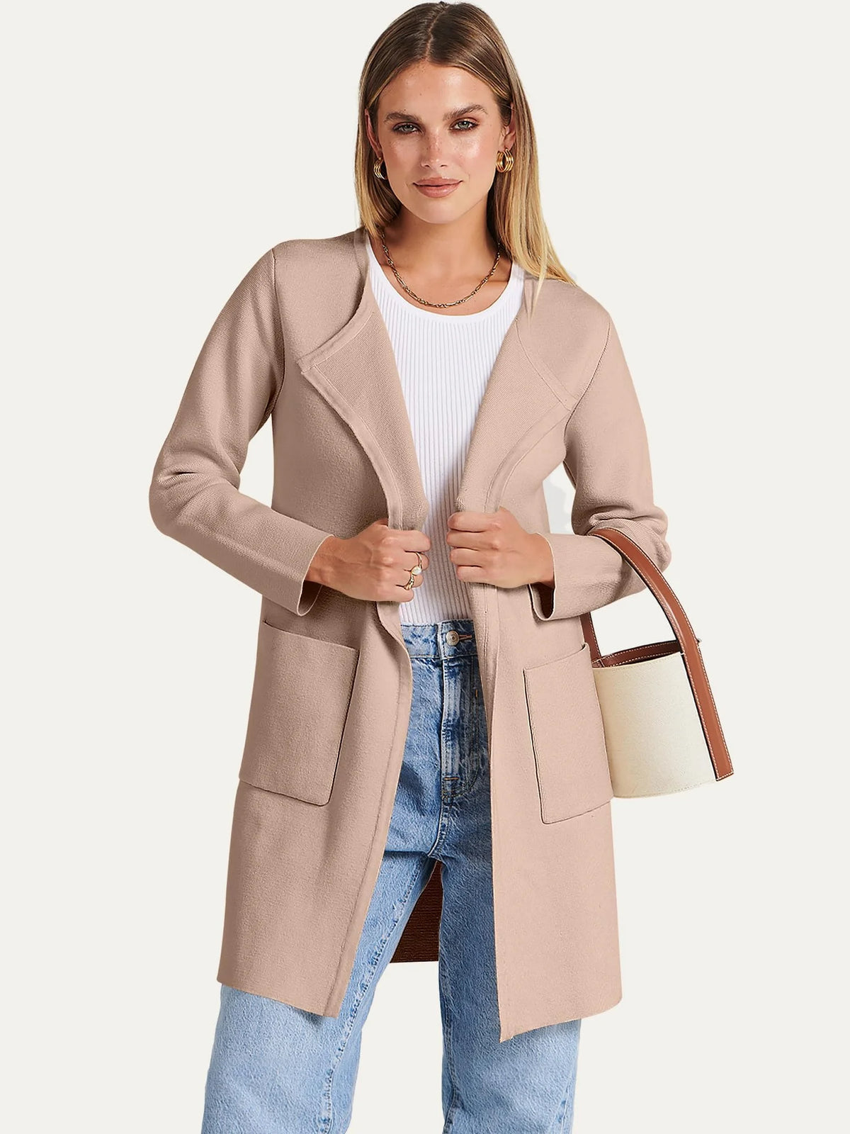 Womens Fall Jackets Oversized Trench Coat Open Front Casual Long Cardigan Sweater Clothing