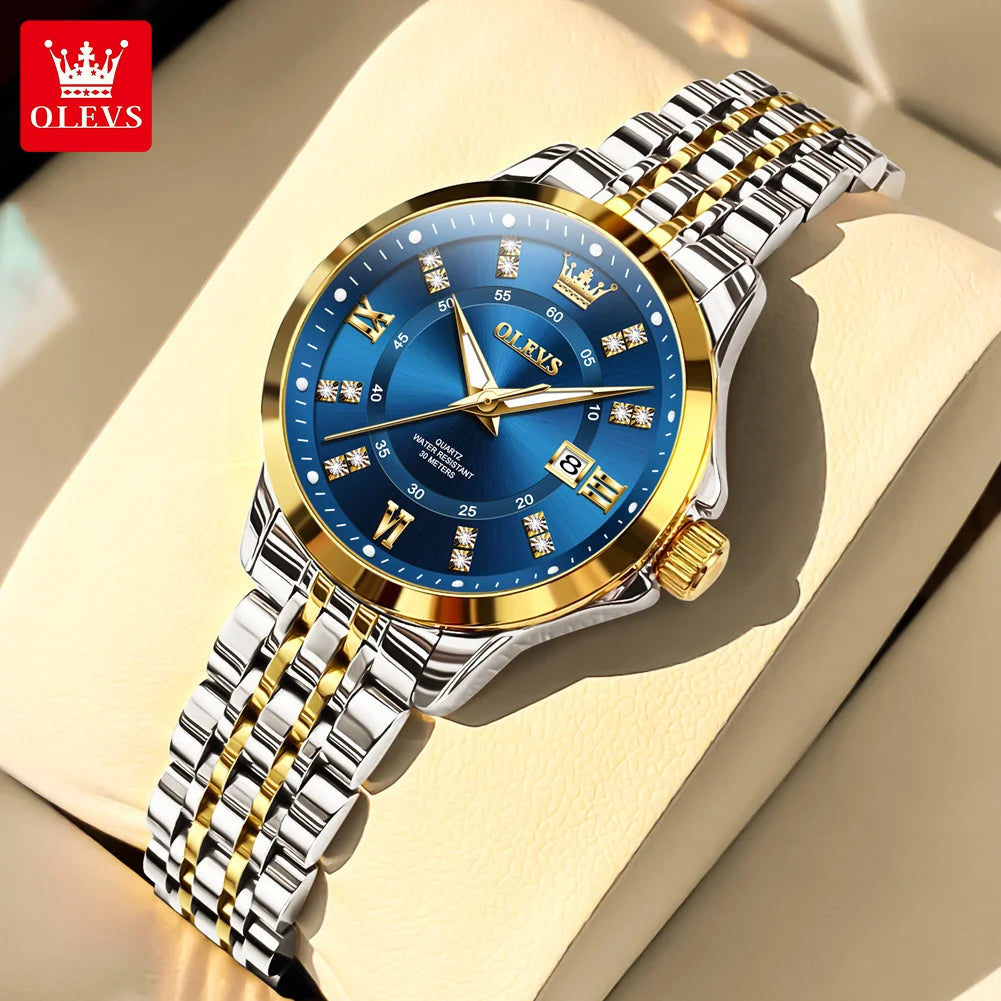 3620 Women Watch Luxury Brand Diamond Quartz Watch Fashion Automatic Calendar Waterproof Women Watch Bracelet Set Reloj