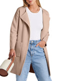 Womens Fall Jackets Oversized Trench Coat Open Front Casual Long Cardigan Sweater Clothing
