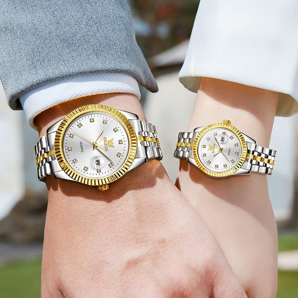 Valentines Couple Watch Luxury Fashion His and Hers Wristwatch