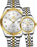 Valentines Couple Watch Luxury Fashion His and Hers Wristwatch