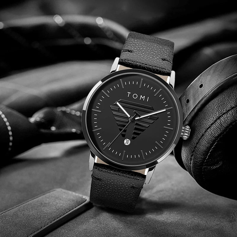 Men'S Watch Minimalist Casual Business Quartz Watch Luxury Fashion Men'S Leather Quartz Watch Clock Gift