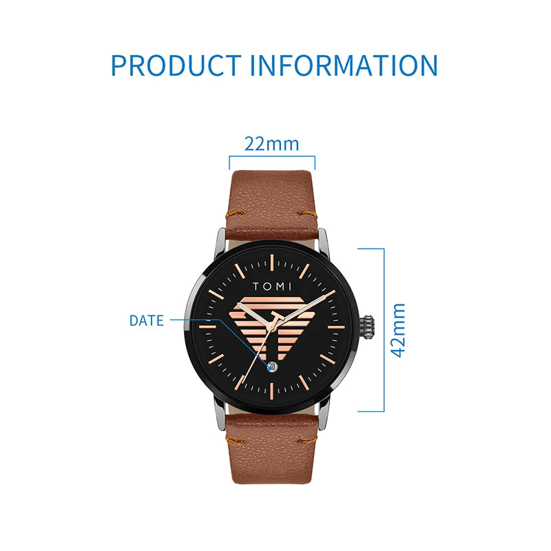 Men'S Watch Minimalist Casual Business Quartz Watch Luxury Fashion Men'S Leather Quartz Watch Clock Gift