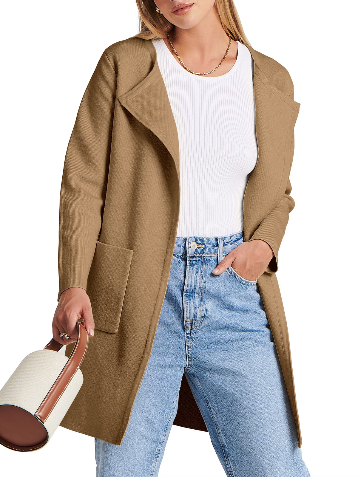 Womens Fall Jackets Oversized Trench Coat Open Front Casual Long Cardigan Sweater Clothing